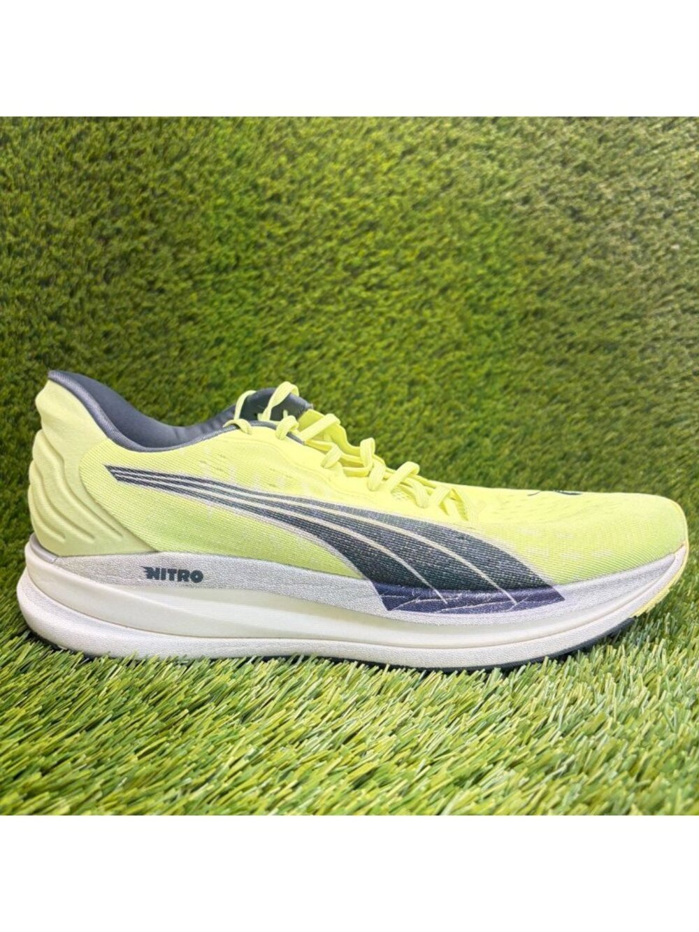 Puma Magnify Nitro Mens Size 12 Neon Yellow Athletic Running Shoes Sneakers